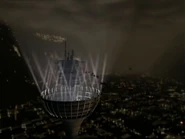 A view of the inhabited areas of the Cluster, including Cobalt Stadium'