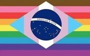 Bandera LGBT brasileña.