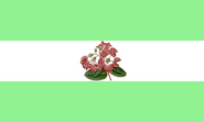 Bandera Diamórica alternativa con flores realistas.