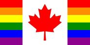 Bandera LGBT+ canadiense.