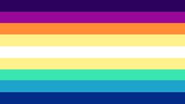 Bandera asexual género fluido.