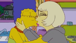 Lady Gaga Kisses Marge.png
