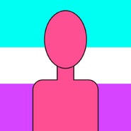 Antrosexual (definición ficto) bandera de atracción femenina.