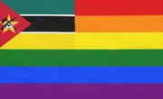 Bandera LGBT+ mozambiqueña.