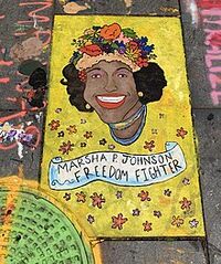 Street Art depicting Marsha P. Johnson (Berkely, California, USA)