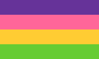 Sappho-inspired flag designed by Lydia, with Maya Kern's color order