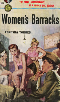 The original cover of Women's Barracks.