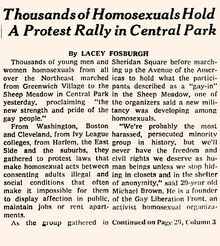 NYC Gay Pride Article