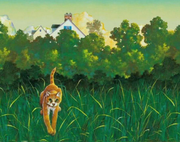 Rusty se dirigeant vers la forêt