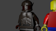 Blender model (next to a standard "Bob" minifigure)