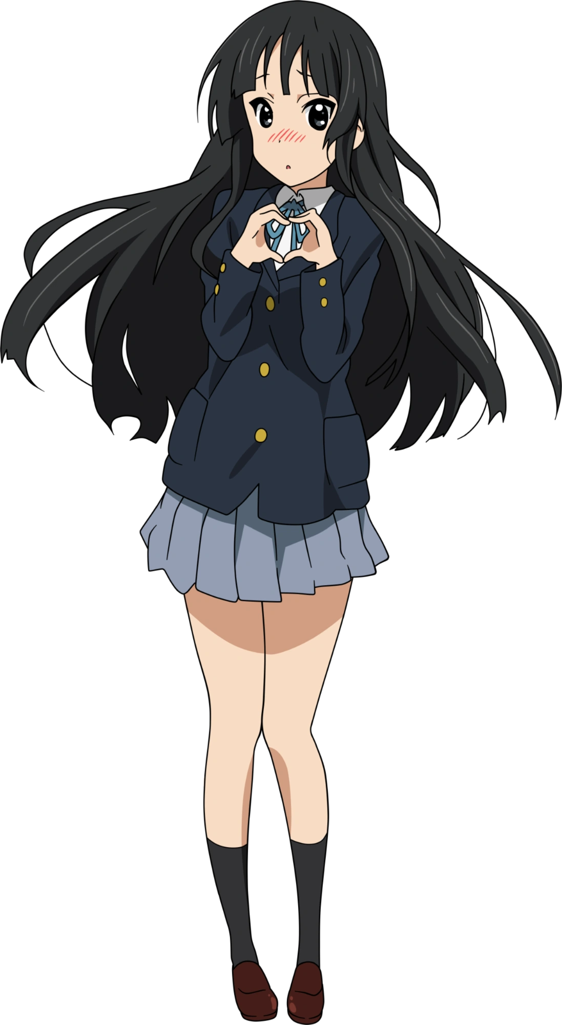 Black haired female anime character digital wallpaper, K-ON!, Akiyama Mio,  simple background HD wallpaper | Wallpaper Flare