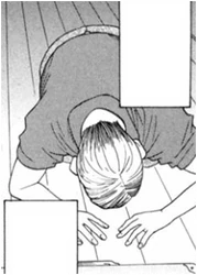 Fujisawa thanking Nao after the game had ended