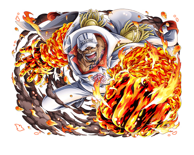 All about One Piece - Nome- Akainu Nome verdadeiro- Sakazuki Fruta- Magu  Magu no Mi ( Magma Magma no mi) Rank- Almirante de Frota