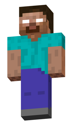 Herobrine 3D Minecraft Skin