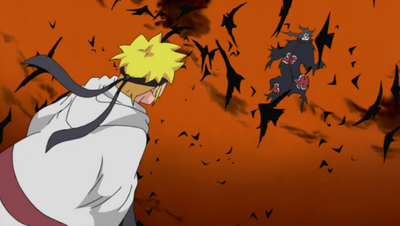 Itachi em um Genjutsu com Naruto