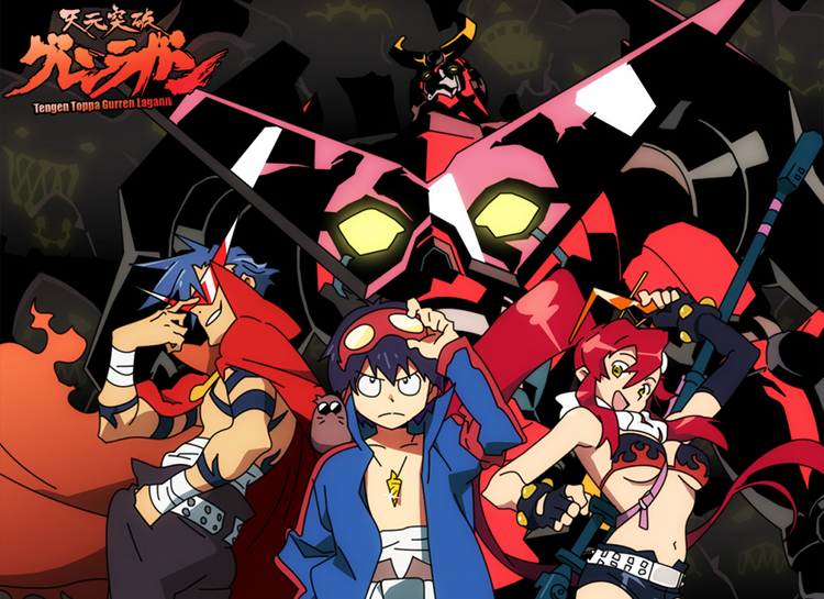 146 tengen toppa gurren lagann-anime japonês bonito 26 x 14