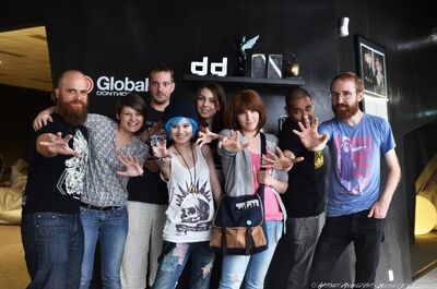 Harikaw & Faithcael with Dontnod (Michel Koch, Luc Baghadoust and Raoul Barbet)