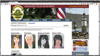 APBD website page showing missing persons.