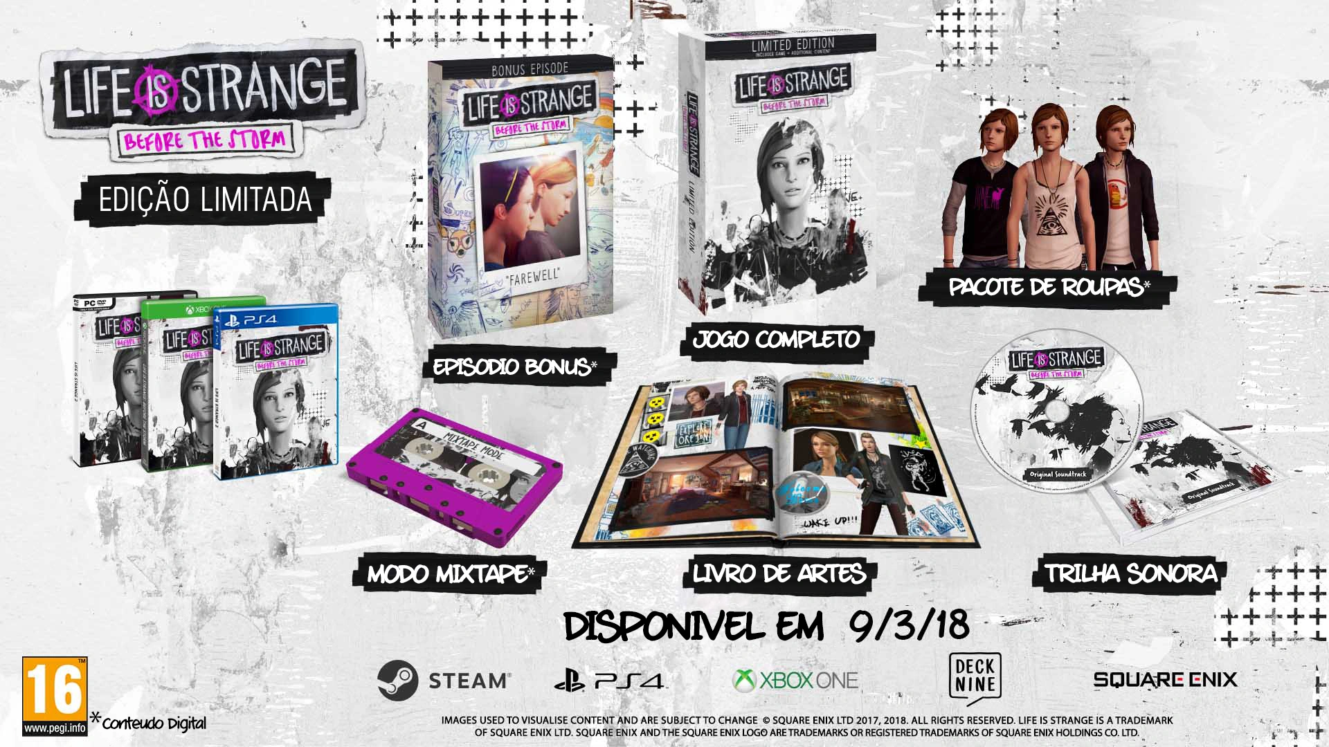 Life is Strange: Before the Storm アートブック Life Is Strange : Before The Storm Edição Limitada Livro de Arte