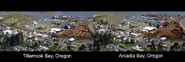 Comparaison entre Arcadia Bay et Garibaldi, Tillamook Bay
