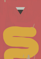 Chris' minimalistic Hawt Dawg Man poster.