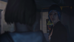 Chloe talking to Max after dressing up