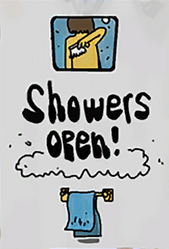 The showers sign