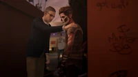 Sean dando uma dura em Nathan, a respeito do sobrenome Prescott.