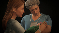 James and Sera with young Rachel ("Hell is Empty")