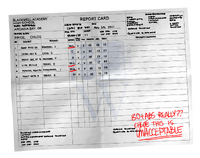 Chloe's 2011 report card in Life is Strange.