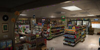 The convenience store's interior.