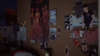 The wall above Sean's bed ("Roads").