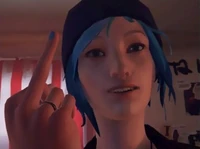 Selfie da Chloe no estilo "emoji humano"