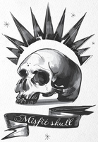 Misfit skull symbol.