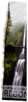 "Your off beat guide to Oregon." (The waterfall is Multnomah Falls in Oregon.)