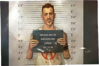 Sheldon's mugshot.