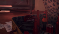Chloe Room suitcase with junk