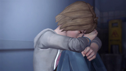 Max crying after letting Chloe die for the second time