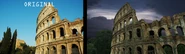 Before and After effects on the Colosseum.