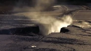 Fissures on the road.