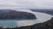 A view of Niagara Falls after Horseshoe Falls moves further upstream.