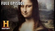 The thumbnail of the episode (Mona Lisa), as seen on History's Official YouTube Channel.