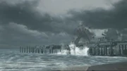  collapse into the ocean.