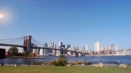 View of the Brooklyn Bridge.