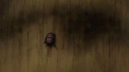A deathwatch beetle appearing on the Mona Lisa.
