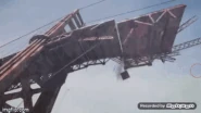 The tower falls.