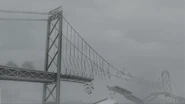 The Ambassador Bridge roadway collapses.