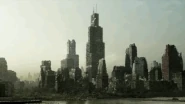 The Sears Tower collapse, as seen in the documentary.
