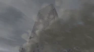 The tower collapses