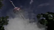 The tower collapse in the street view.